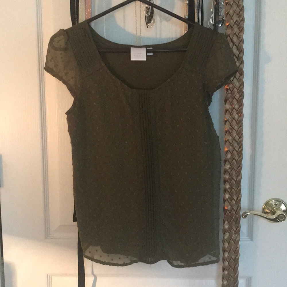 LC Lauren Conrad Swiss dot shirt